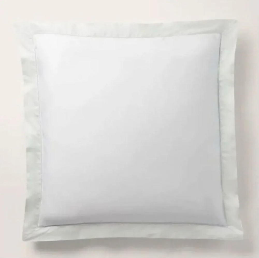 New Ralph Lauren European Sham Organic Sateen Border Parchment Classic RL Boho